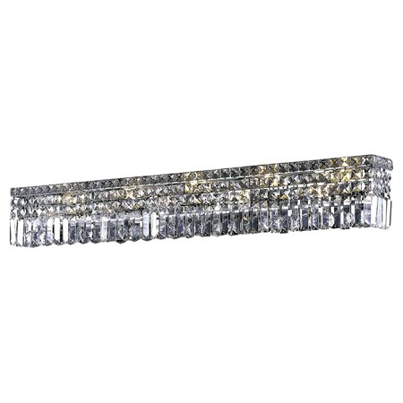 Elegant Lighting Royal Cut Clear Crystal Maxim 10-Light Crystal Wall Sconce V2032W44C/RC
